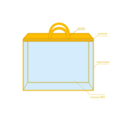 Объемная упаковка для одеял и пледов из спанбонда и ПВХ